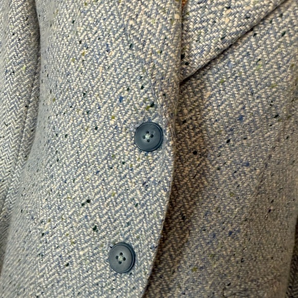 Talbots Wool Herringbone Blue Speckled Tweed Blazer size SM *See Measurements* - Picture 4 of 11